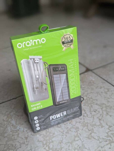 20000mAh solar Oraimo power banks