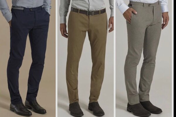 Pantalon de costume homme slim noir marron gris