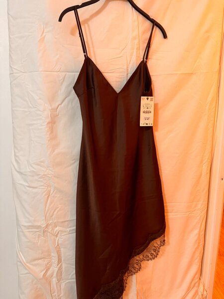 Robe Zara femme marron