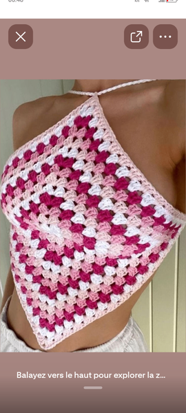Haut crochet bohème