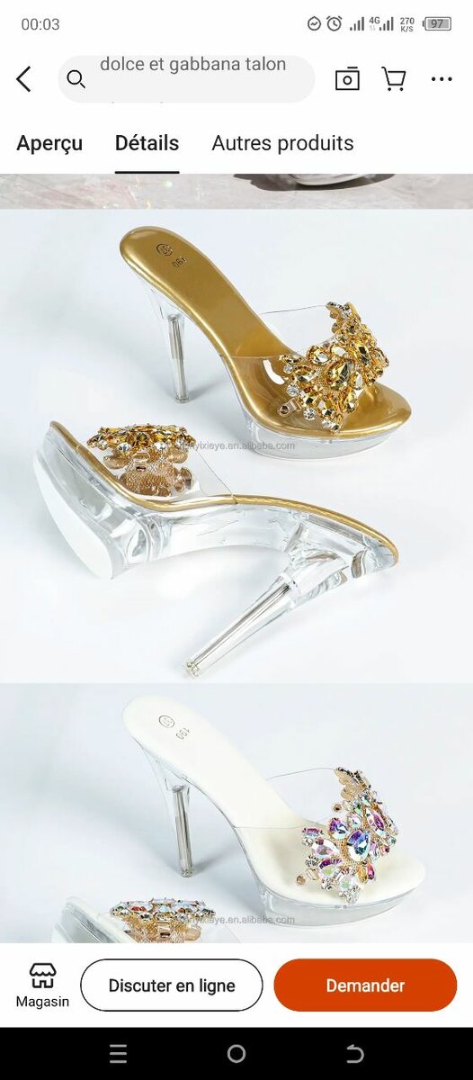 Sandales à talons ornées