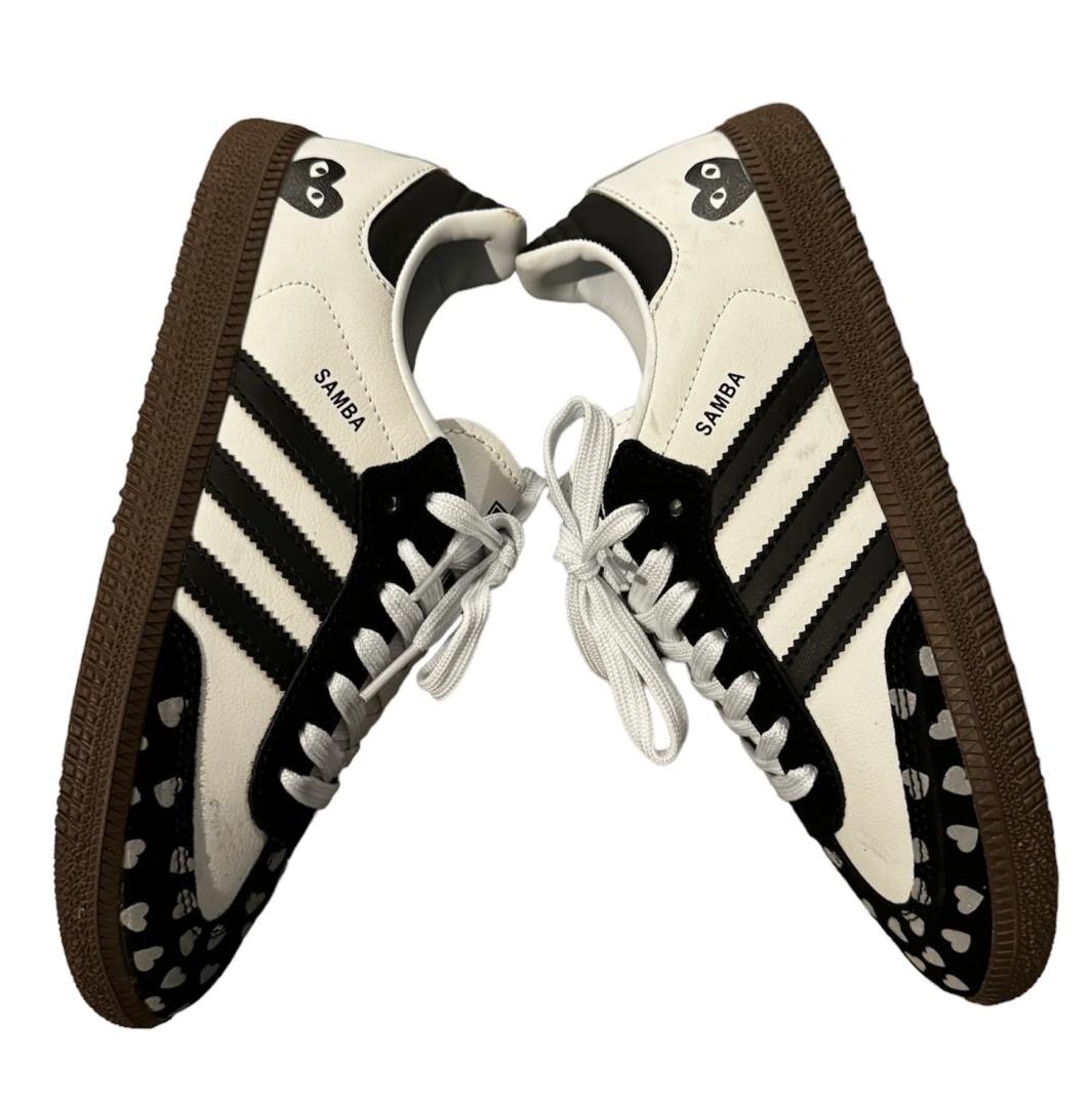 Adidas Samba cœurs noir et blanc