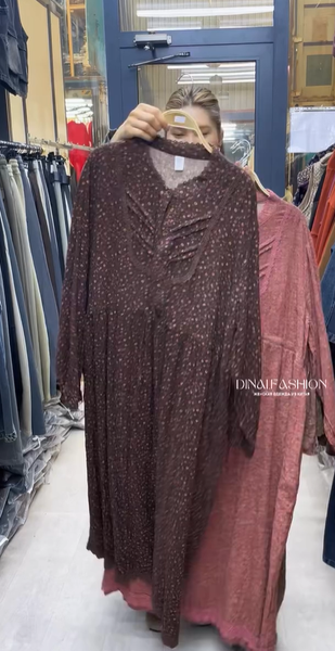 платье коричневое