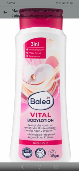 Balea Vital Body Lotion pour peau mature