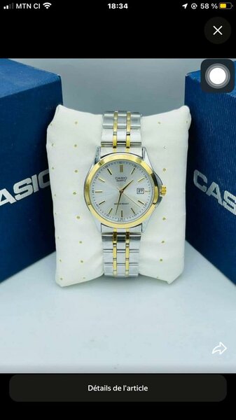 Montre Casio Élégante Métallique