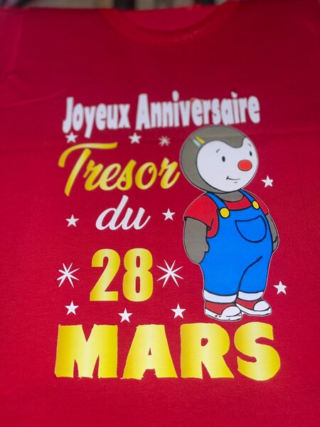 T-Shirt Anniversaire Personnalisé