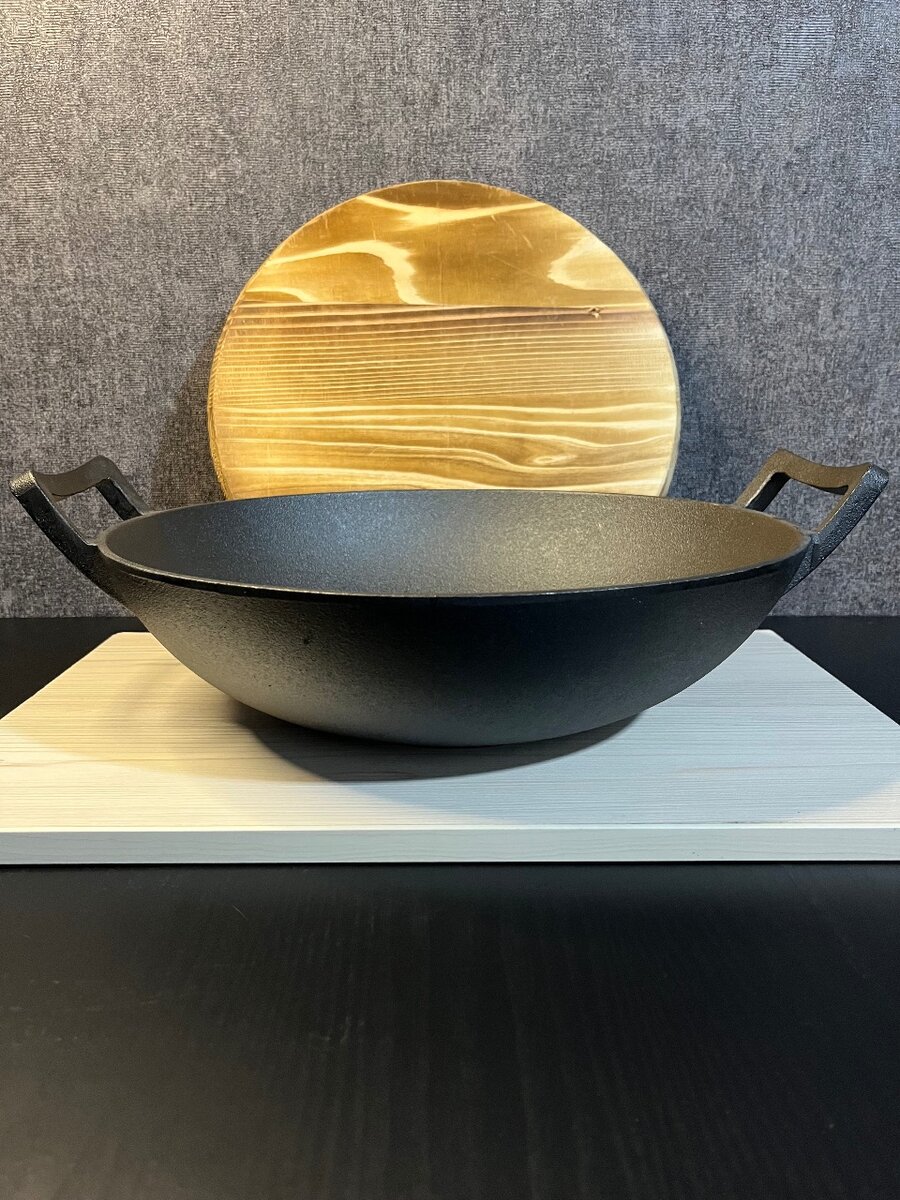 Вок из чугуна 36см, 6 литров