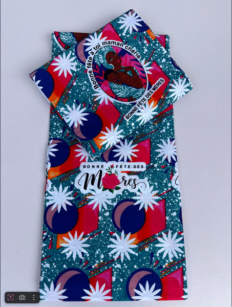 Tissu bleu avec des flocons de neige