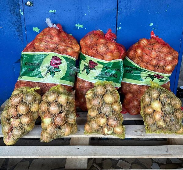 Oignons frais en filet