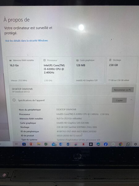 Ordinateur portable HP 16GB