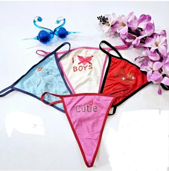 6 pièces Cotton g string