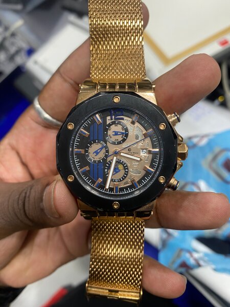 Montre automatique dorée homme