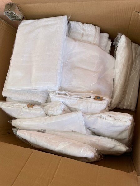 Ensemble de serviettes blanches