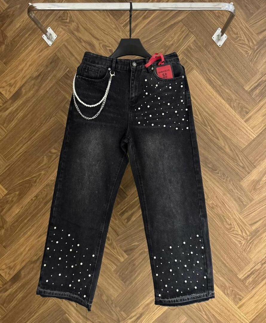 Jean noir clouté baggy