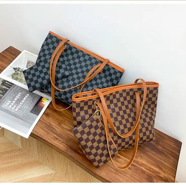 tchel Handbags Fashion Checkered Wallet