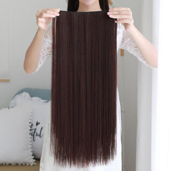 Elegant 5 Clips In Straight Hair Extension Burgundy 2/33