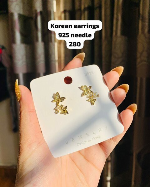 Korean earrings 925 needle