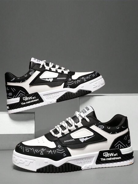 Baskets tendance noir-blanc