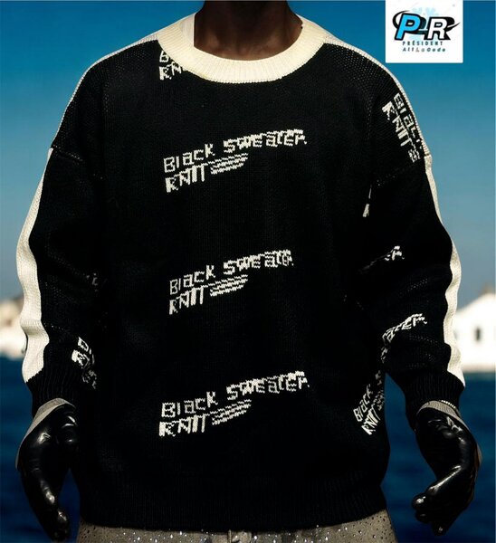 Pull en tricot unisexe tendance