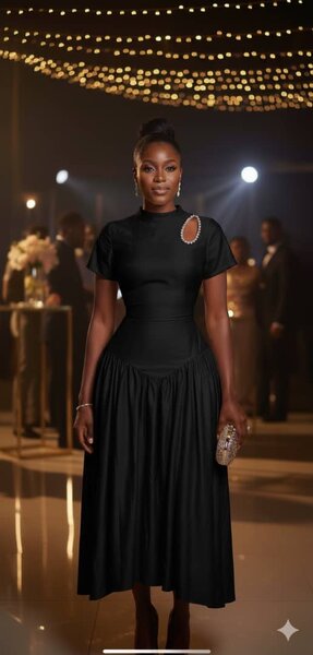 Robe élégante soirée noire