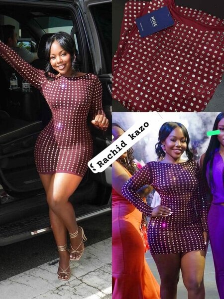 Robe moulante à strass