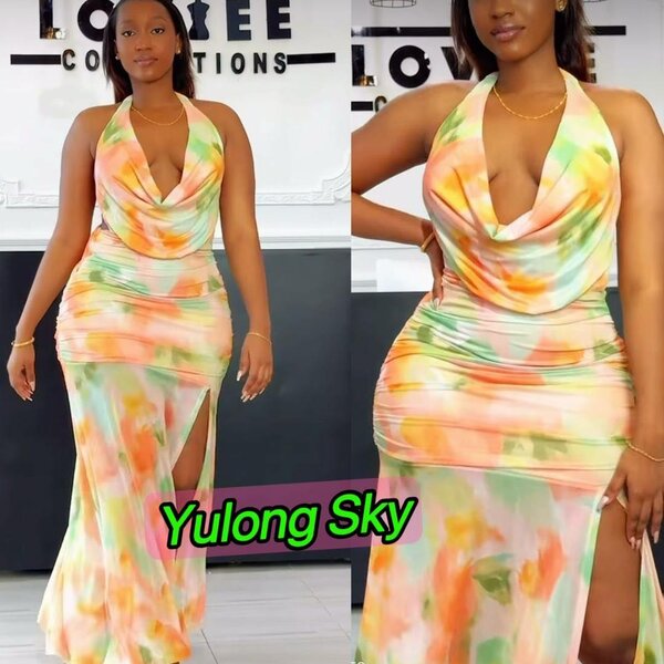 Robe longue d'été colorée