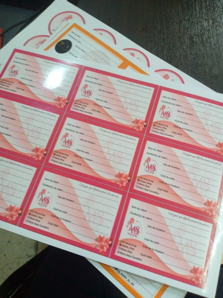 Étiquettes autocollants