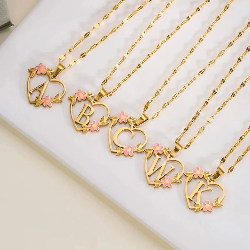 INS Gold Plated Alphabet Letter Necklace