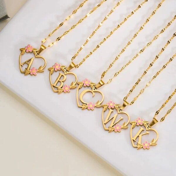 INS Gold Plated Alphabet Letter Necklace