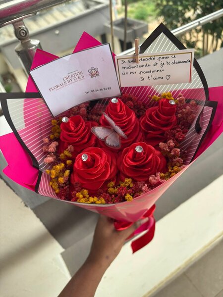 Bouquet de roses rouges élégantes