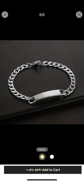 Bracelet gourmette en acier