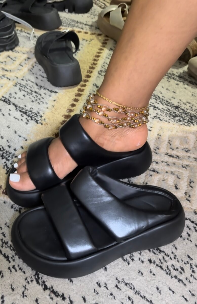 Sandales noires confortables