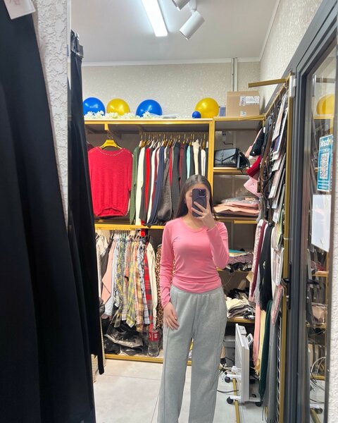 лонг слив укороченный розовый