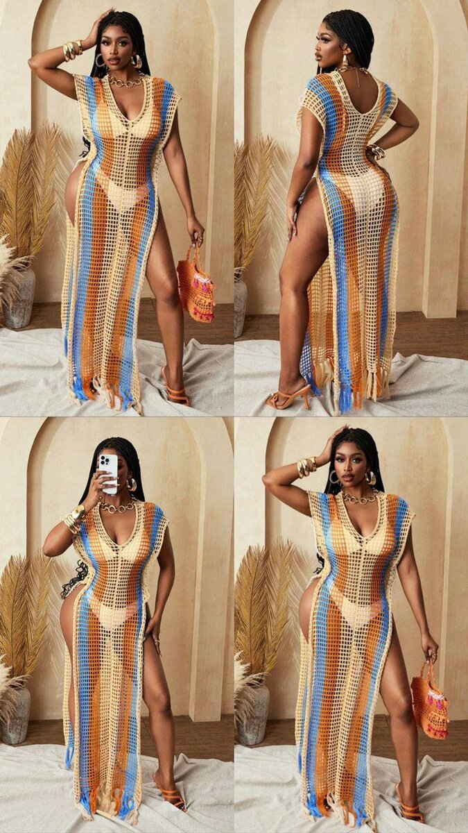 Robe en maille crochet