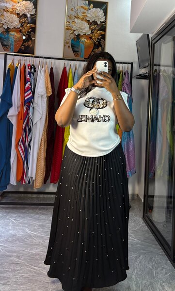 Jupe longue noire élégante