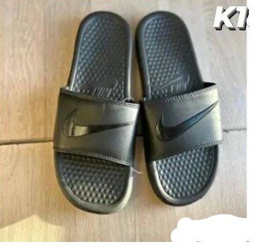 ORIGINAL ALL BLACK NIKE SLIDES