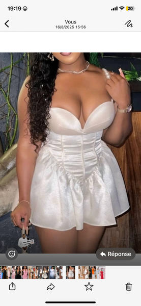 Robe Bustier Satinée Femme