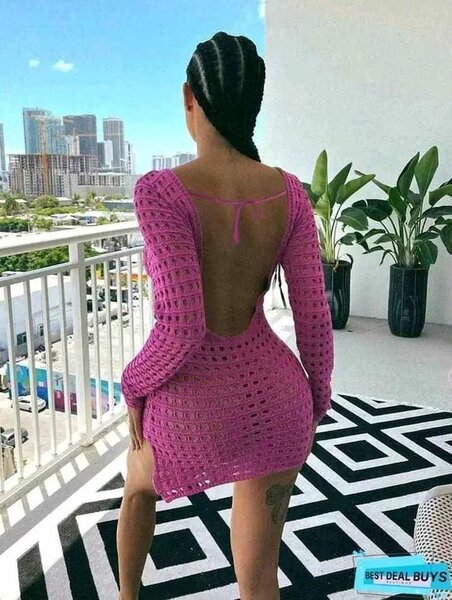Robe Crochet Dos Nu Sexy