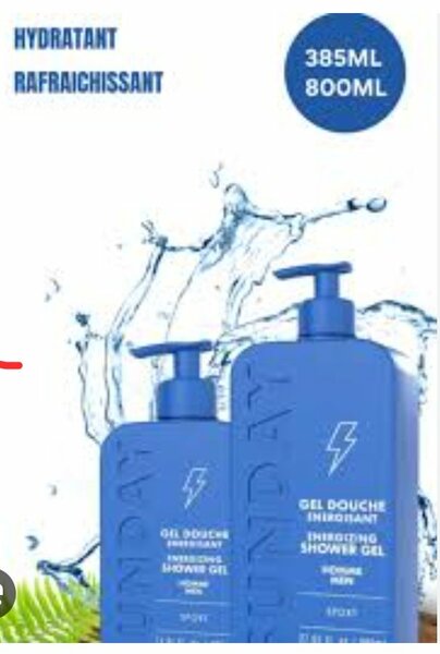 Lait 385ml+gel douche  sunday énergisant385ml