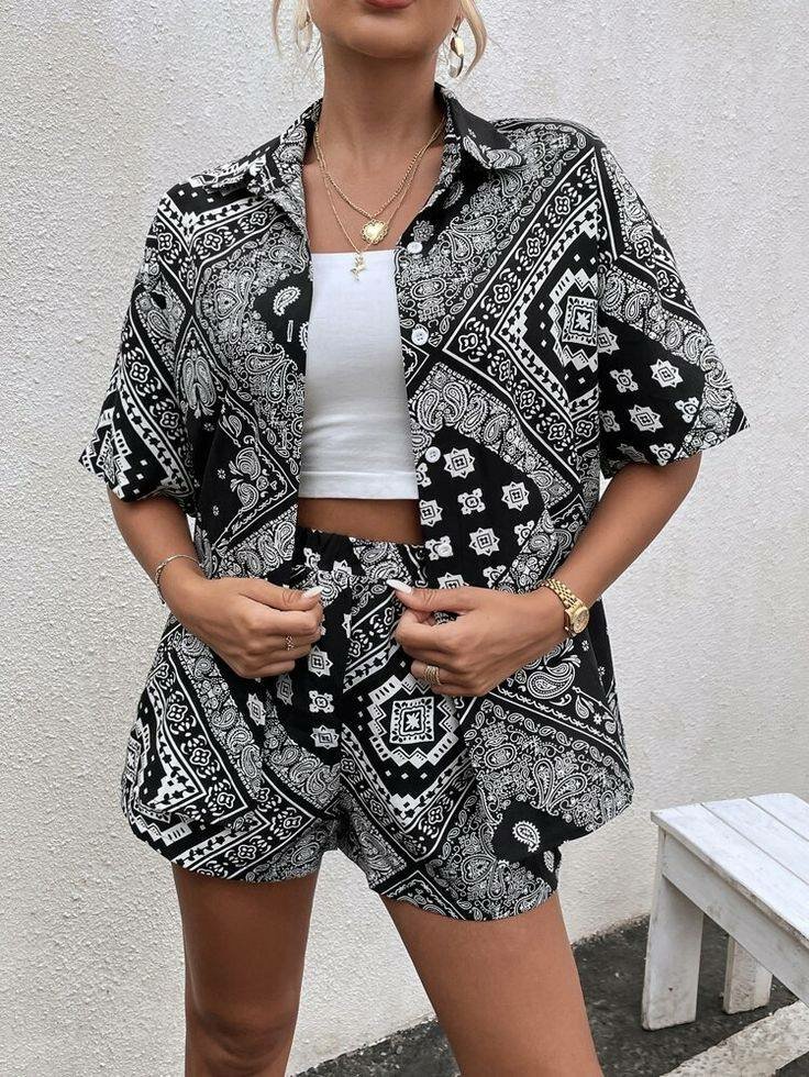 Ensemble Chemise et Short Décontracté