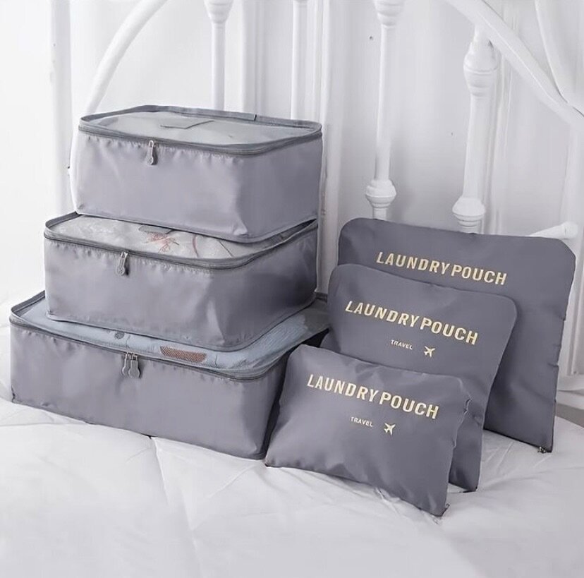 6 pcs Travel pouch set