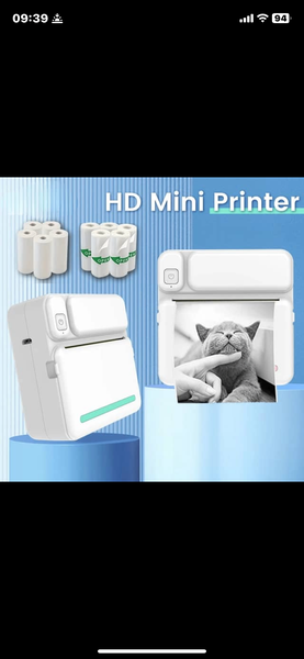 Mini Imprimante Portable Imprimante Thermique Étiquette Auto