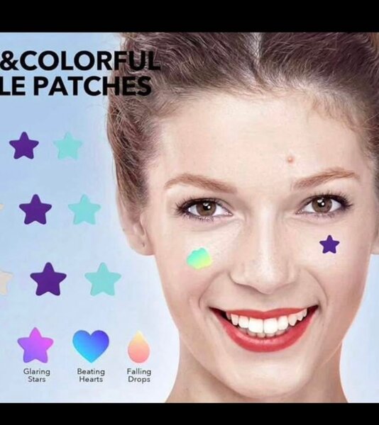 Patchs anti-acné colorés