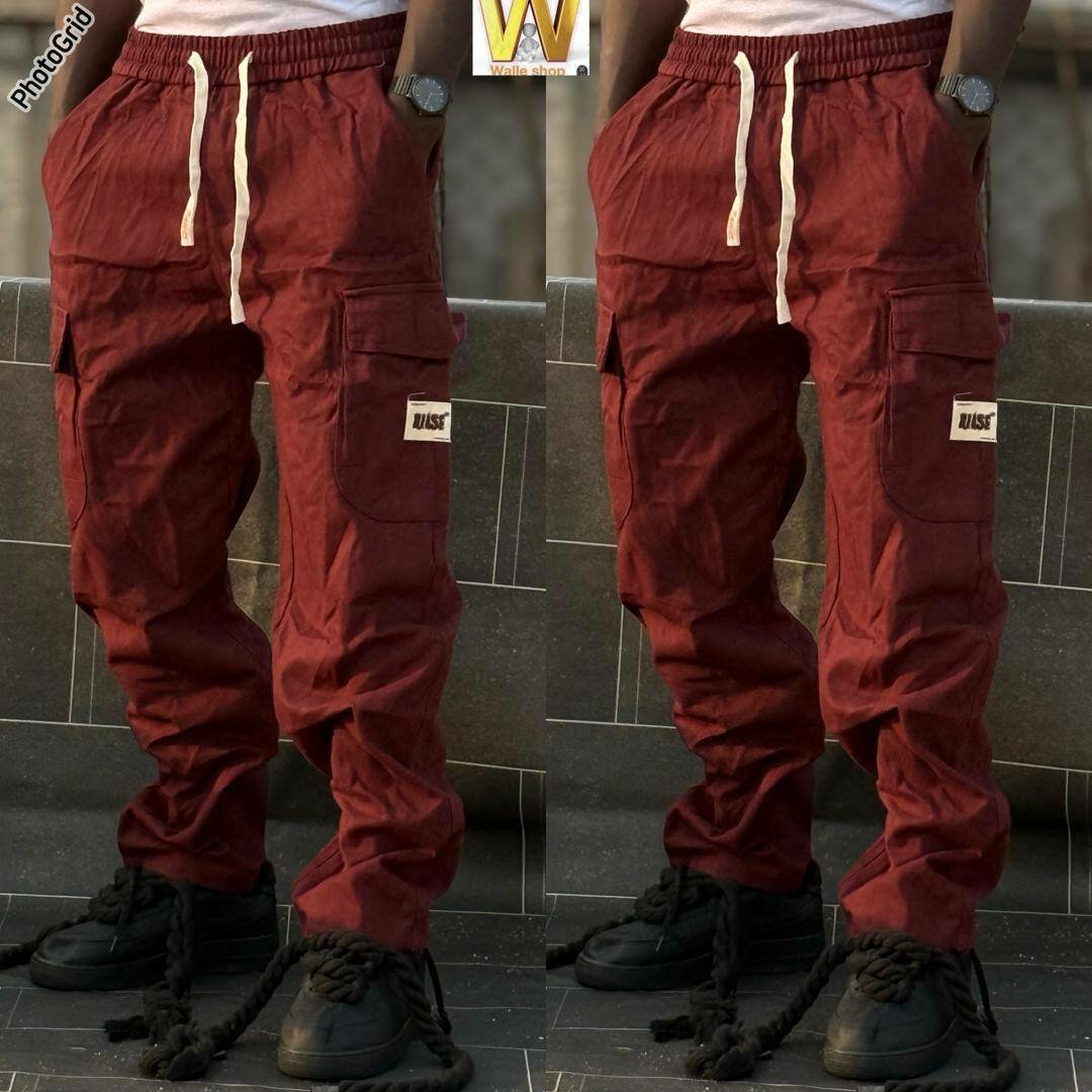 Pantalon Cargo Rouge Homme
