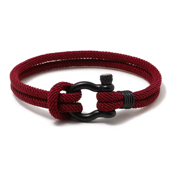 Bracelet en corde rouge tendance