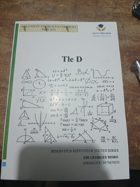 Livre de Mathématiques Tle D
