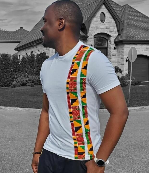 T-shirt with kente design