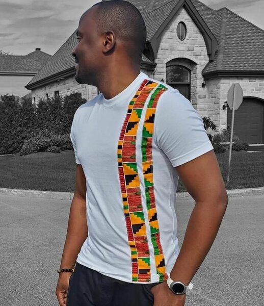 T-shirt with kente design