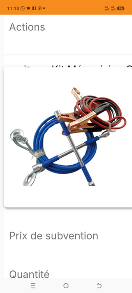 Câble métallique bleu avec crochets