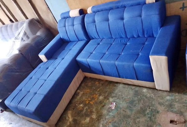 Canapé d'angle bleu moderne